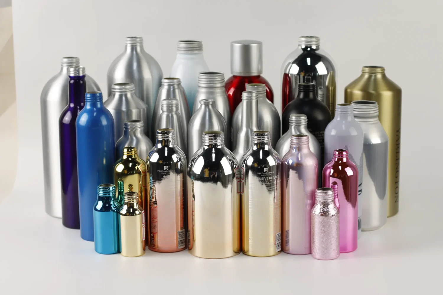 ALUMINUM SCREW BOTTLE AND BEVERAGE BOTTLE